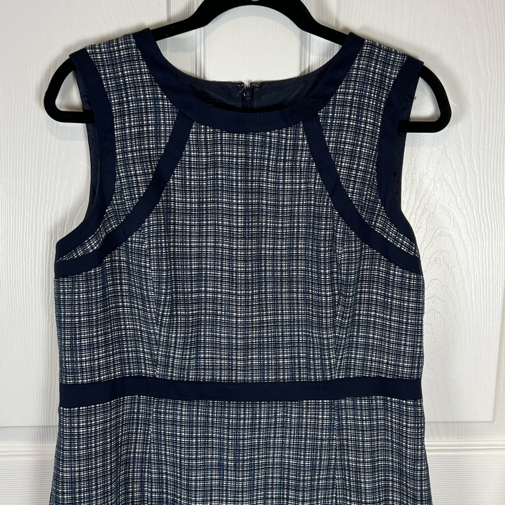 Talbots Navy and White Sleeveless Dress - Picture 4 of 9
